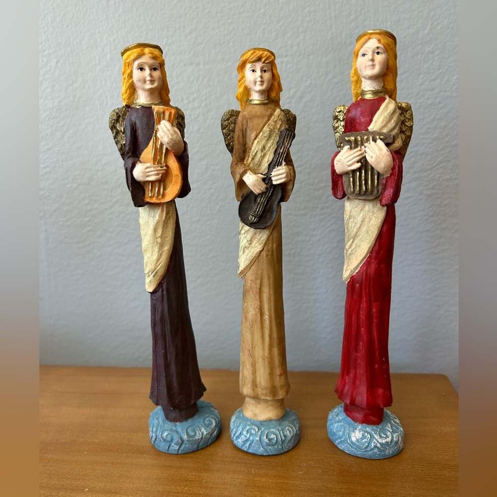 Vintage ArtMark Hand Painted Pencil Figures Holiday Christmas